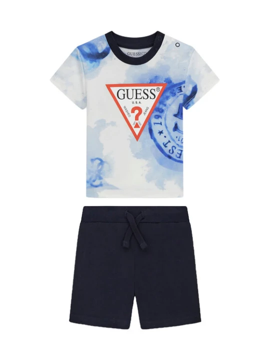 Zdjęcie produktu Guess Komplet t-shirt i spodenki I6GG00 K8HM4 Granatowy Regular Fit