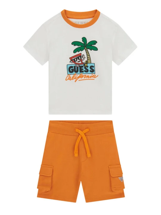Zdjęcie produktu Guess Komplet t-shirt i spodenki N6GG02 K8HM4 Kolorowy Regular Fit