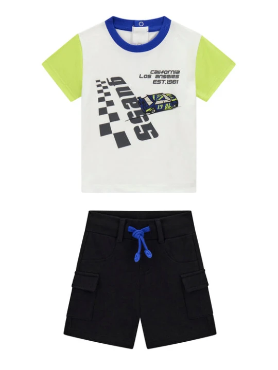 Zdjęcie produktu Guess Komplet t-shirt i szorty sportowe I6RG01 K8HM4 Kolorowy Regular Fit
