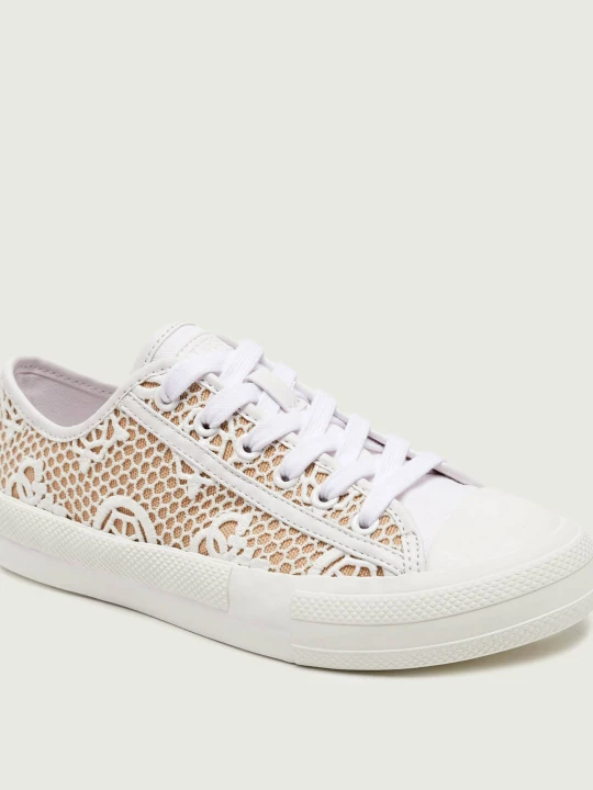 Zdjęcie produktu Guess Koronkowe trampki CAREY2 biały
