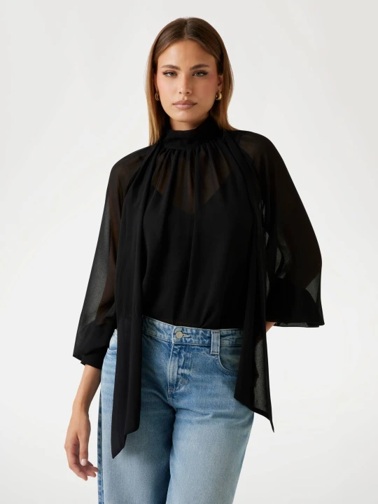 Zdjęcie produktu GUESS Bluzka Audrine | Loose fit czarny