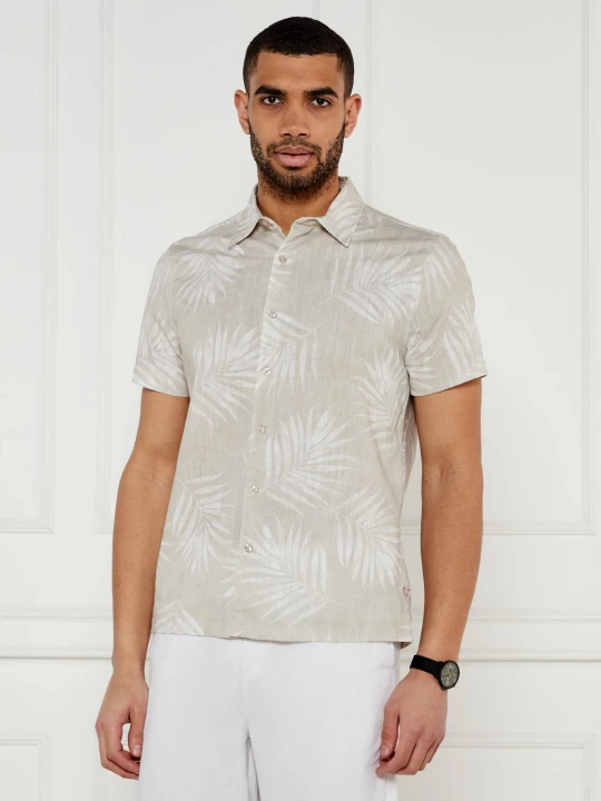 Zdjęcie produktu GUESS Koszula CAMICIE | Regular Fit | z dodatkiem lnu beżowy