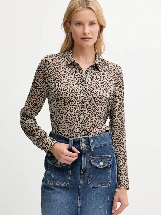 Zdjęcie produktu Guess koszula CLOUIS beżowy