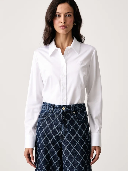 Zdjęcie produktu Guess koszula damska bawełniana z elastanem NEW CATE biały
