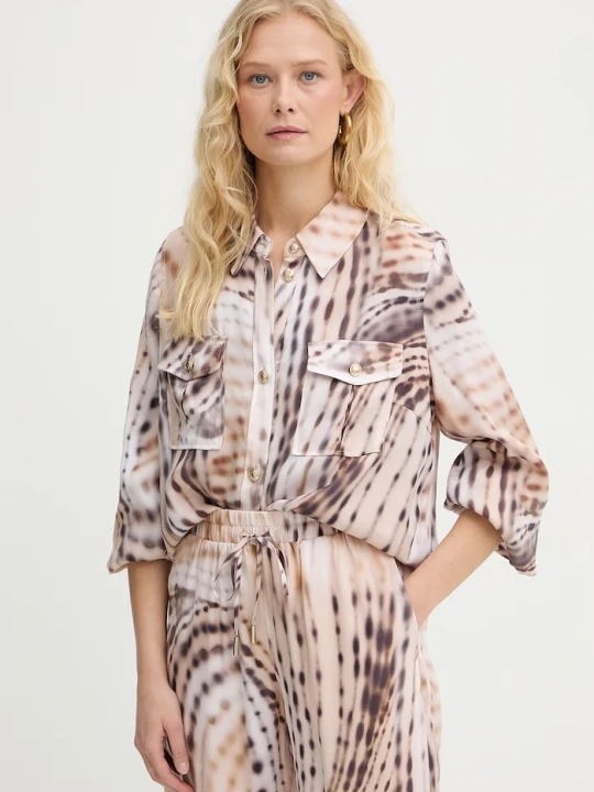 Zdjęcie produktu Guess koszula damska z wiskozą DALIA beżowy