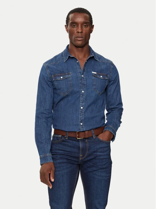 Zdjęcie produktu Guess Koszula jeansowa M4YH02 D3PF6 Granatowy Classic Fit
