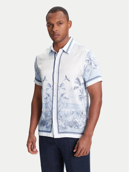 Zdjęcie produktu Guess Koszula M4YH39 WF1T2 Niebieski Regular Fit