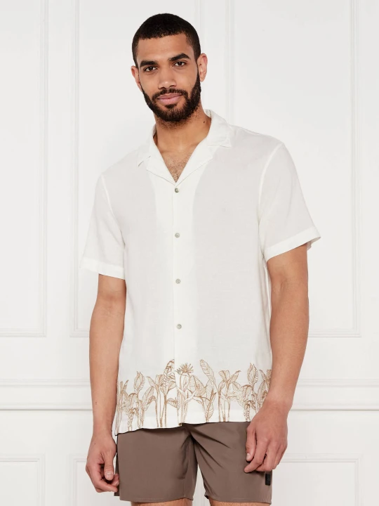 Zdjęcie produktu GUESS Koszula | Regular Fit | z dodatkiem lnu ecru