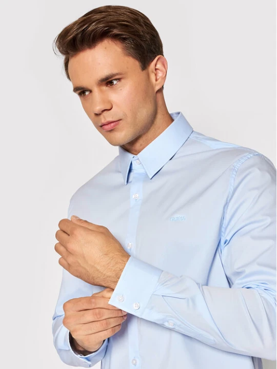 Zdjęcie produktu Guess Koszula Sunset M1YH20 W7ZK1 Błękitny Slim Fit Niebieski jasny