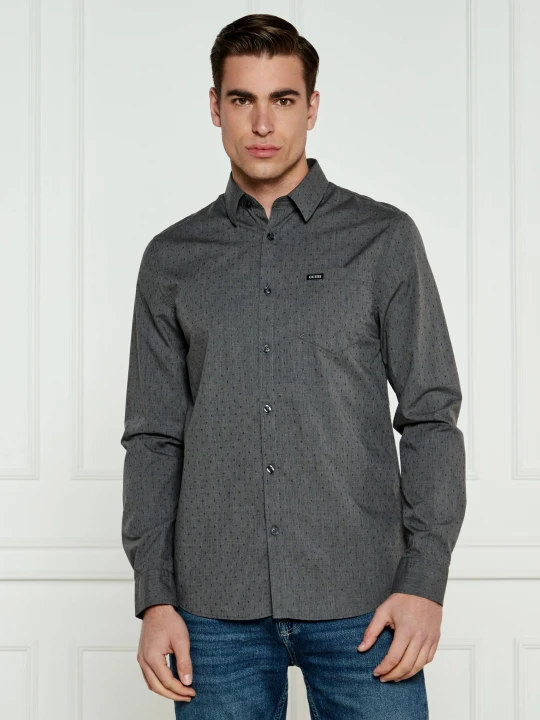 Zdjęcie produktu GUESS Koszula SUNSET MELANGE | Slim Fit szary