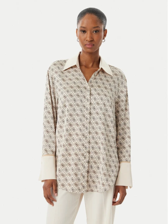 Zdjęcie produktu Guess Koszula W4YH47 WF1T2 Beżowy Regular Fit