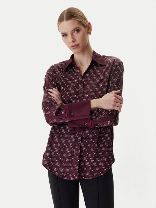 Zdjęcie produktu Guess Koszula W4YH47 WF1T2 Bordowy Regular Fit