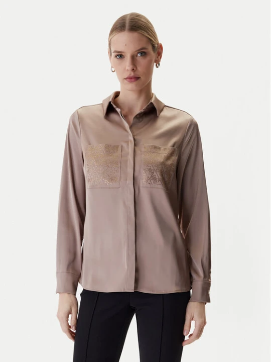 Zdjęcie produktu Guess Koszula W5RH40 WFQC2 Brązowy Regular Fit
