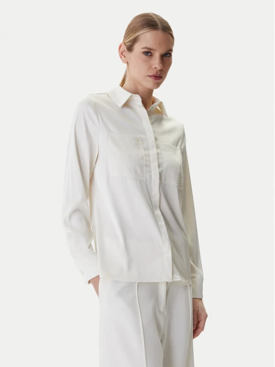 Zdjęcie produktu Guess Koszula W5RH40 WFQC2 Écru Regular Fit Kremowy