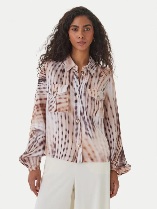Zdjęcie produktu Guess Koszula W6GH22 W1789 Beżowy Regular Fit