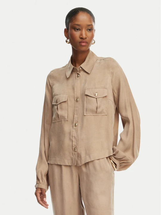 Zdjęcie produktu Guess Koszula W6GH22 W1789 Beżowy Regular Fit