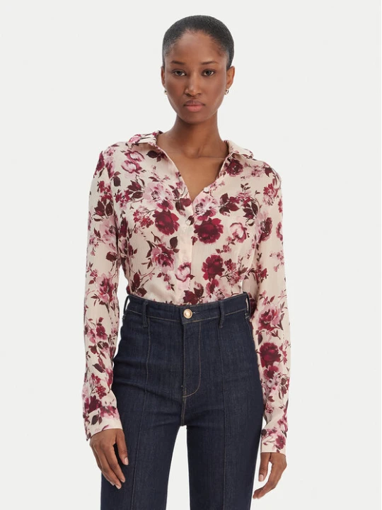 Zdjęcie produktu Guess Koszula W6RH73 WDW82 Beżowy Regular Fit