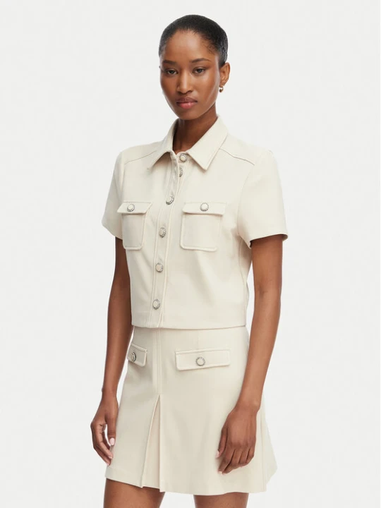 Zdjęcie produktu Guess Koszula W6RH83 KCMU2 Beżowy Regular Fit