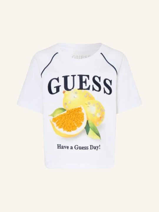 Zdjęcie produktu Guess Koszulka Z Cekinami weiss biały