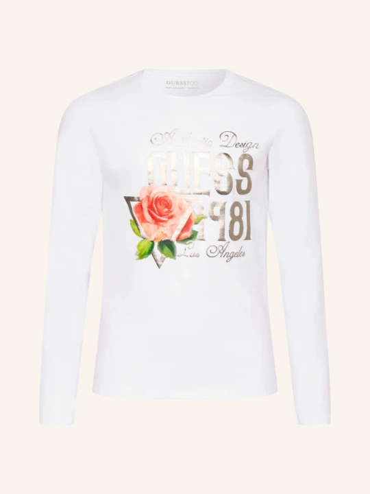 Zdjęcie produktu Guess Koszulka Z Długim Rękawem weiss biały