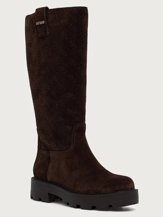 Zdjęcie produktu Guess kozaki damskie zamszowe YAILYN2 brązowy