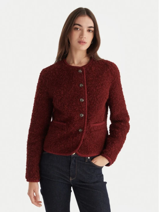 Zdjęcie produktu Guess Kożuch W5BL69 W3860 Bordowy Regular Fit