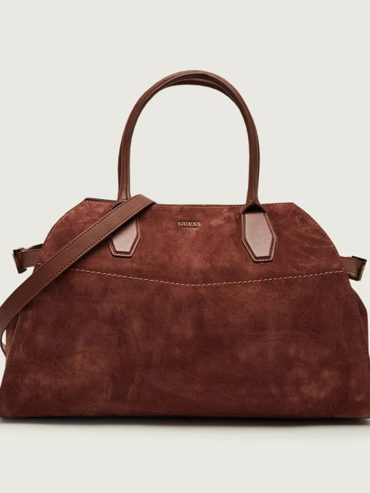 Zdjęcie produktu Guess Kuferek + saszetka LIZA | zamsz brązowy