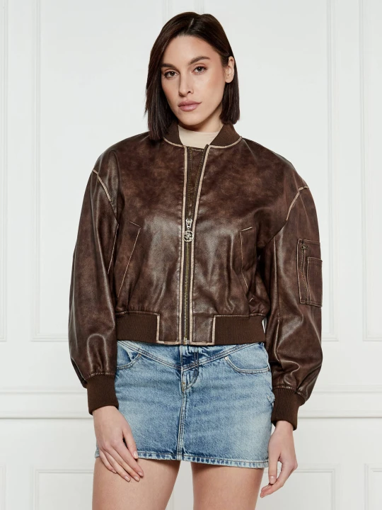 Zdjęcie produktu GUESS Kurtka bomber ANGELIQUE | Regular Fit brązowy