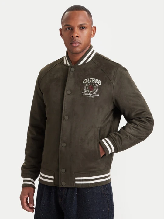 Zdjęcie produktu Guess Kurtka bomber M6YL23 W2814 Zielony ciemny Regular Fit