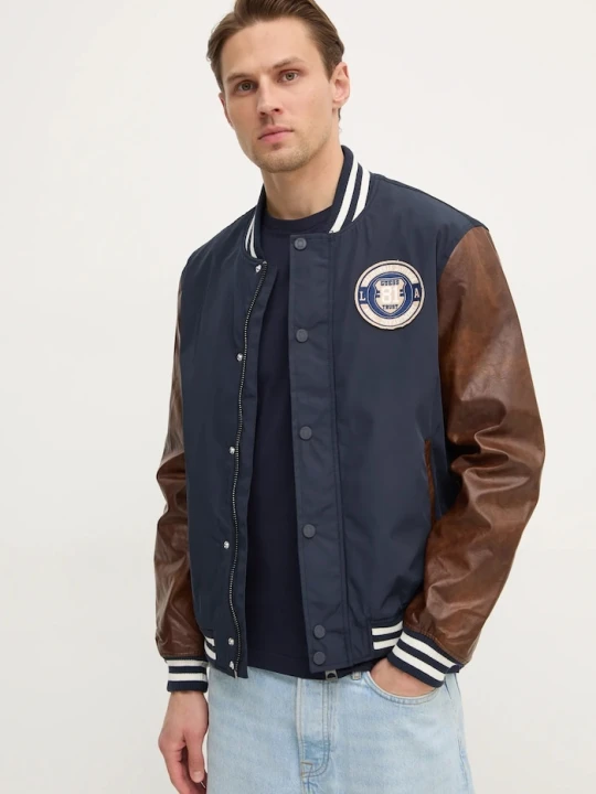 Zdjęcie produktu Guess kurtka bomber VARSITY granatowy