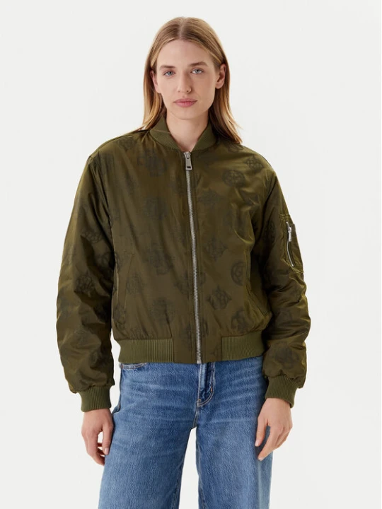 Zdjęcie produktu Guess Kurtka bomber W5YL08 WHDK2 Khaki Regular Fit