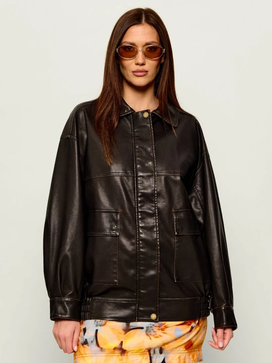 Zdjęcie produktu GUESS Kurtka Daria | Oversize fit brązowy
