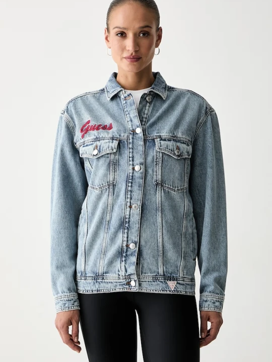 Zdjęcie produktu Guess kurtka jeansowa damska MARILYN MONROE niebieski