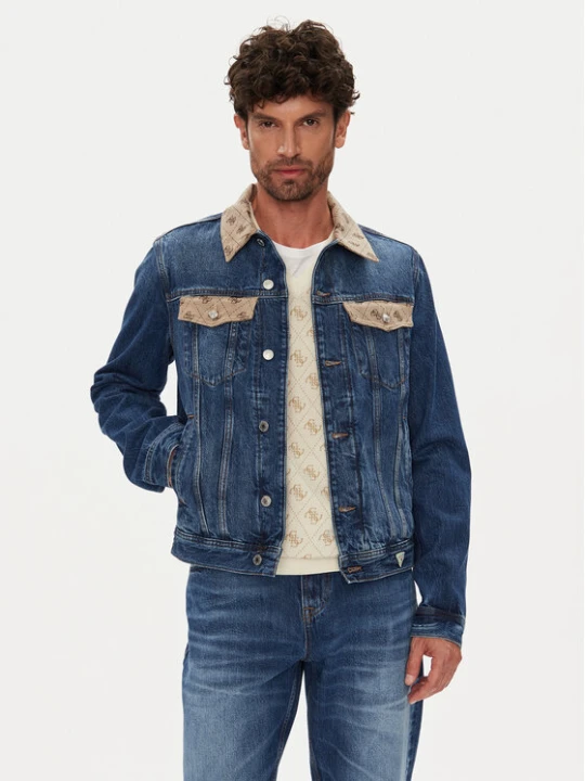 Zdjęcie produktu Guess Kurtka jeansowa M5YXN1 D5KT3 Granatowy Regular Fit