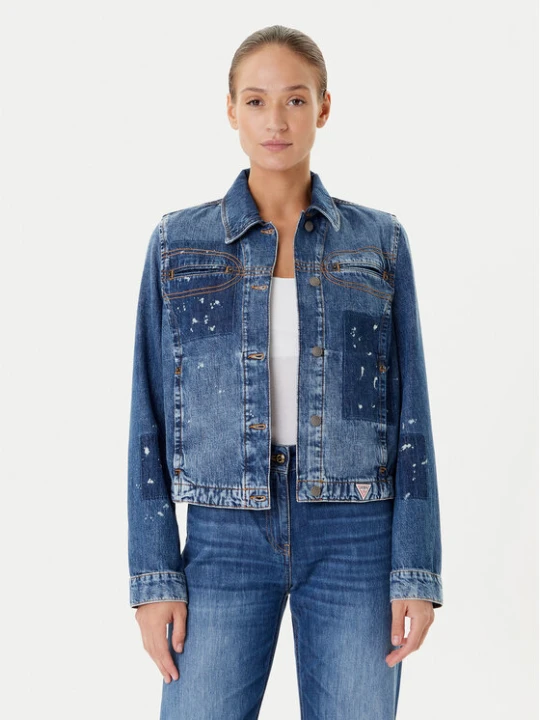 Zdjęcie produktu Guess Kurtka jeansowa W5YN69 D5R01 Granatowy Regular Fit