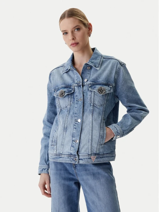 Zdjęcie produktu Guess Kurtka jeansowa W6RN73 D6833 Niebieski Regular Fit