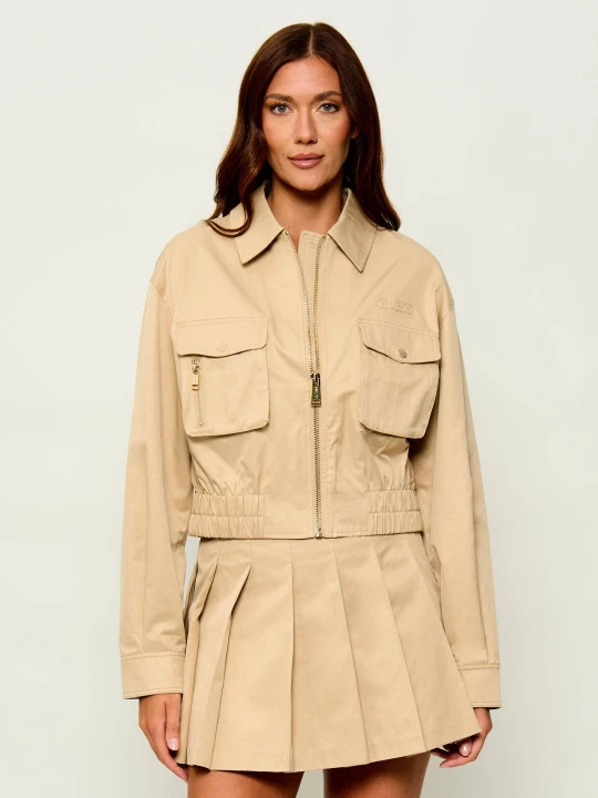 Zdjęcie produktu GUESS Kurtka Juliane | Cropped Fit beżowy