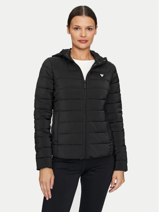 Zdjęcie produktu Guess Kurtka przejściowa Solid Heavy Diann V4YL04 WF3X0 Czarny Regular Fit