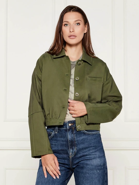 Zdjęcie produktu GUESS Kurtka RIAN | Cropped Fit oliwkowy