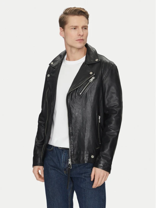 Zdjęcie produktu Guess Kurtka skórzana M2YL12 L0QN0 Czarny Regular Fit