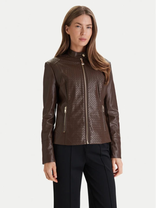 Zdjęcie produktu Guess Kurtka z imitacji skóry W6RL52 WL850 Brązowy Regular Fit