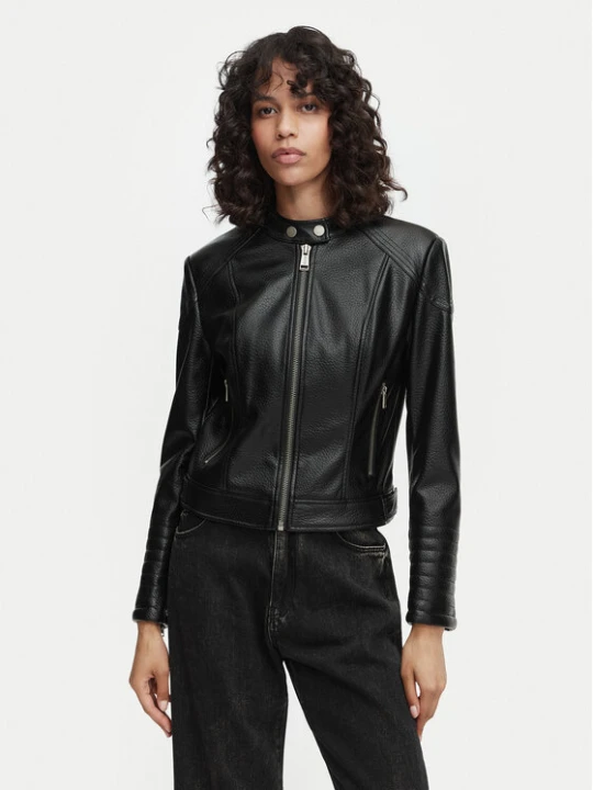 Zdjęcie produktu Guess Kurtka z imitacji skóry W6YL25 W2914 Czarny Regular Fit