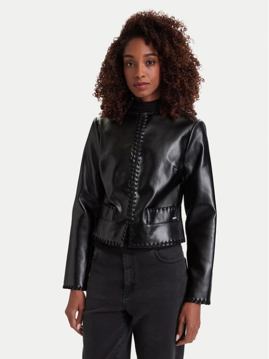 Zdjęcie produktu Guess Kurtka z imitacji skóry W6YL32 W3173 Czarny Regular Fit