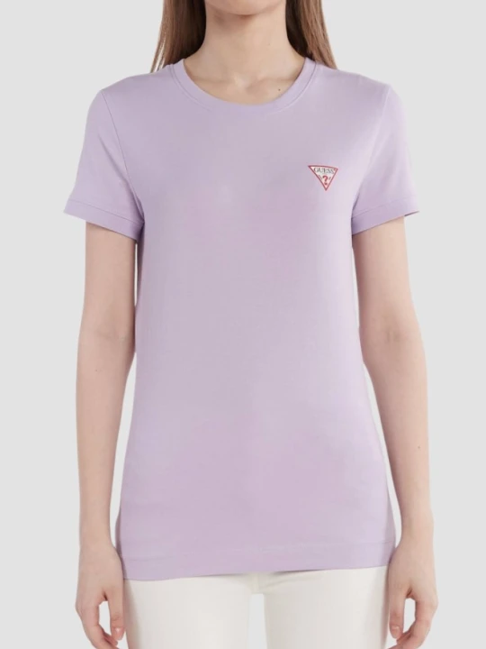 Zdjęcie produktu GUESS Lawendowy damski t-shirt Mini, Rozmiar M Fioletowy