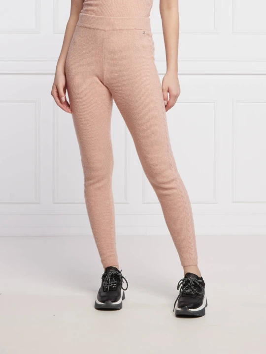 Zdjęcie produktu GUESS Legginsy Sweater | Slim Fit | z dodatkiem wełny pudrowy róż