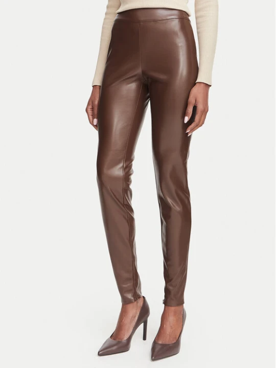 Zdjęcie produktu Guess Legginsy W4BB18 WGIK0 Khaki Slim Fit Brązowy