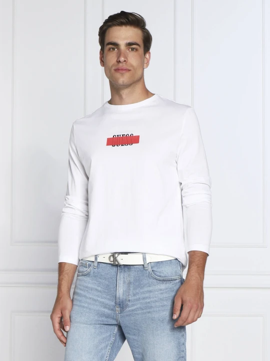 Zdjęcie produktu GUESS Longsleeve ARDIS | Regular Fit biały