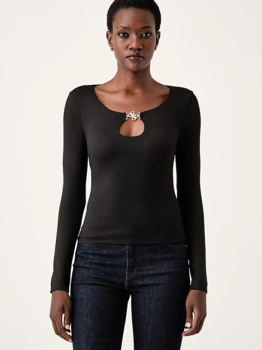 Zdjęcie produktu Guess longsleeve damski CAMRYN czarny