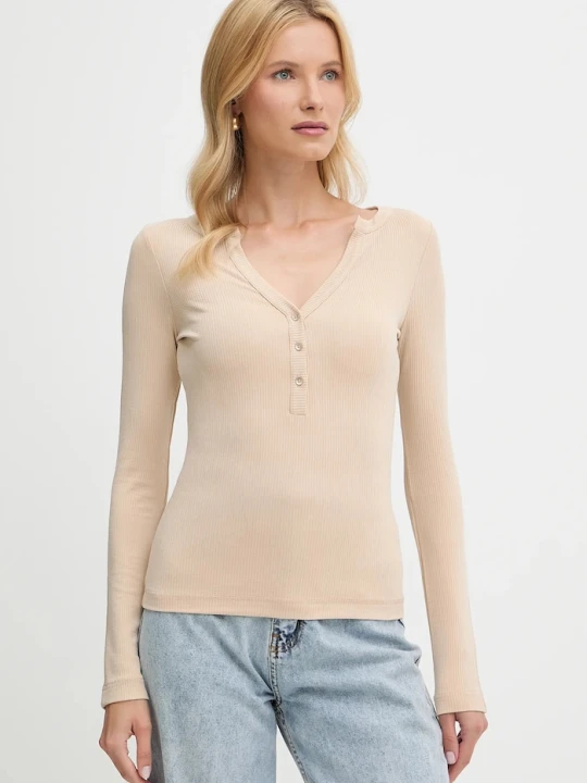 Zdjęcie produktu Guess longsleeve LENA beżowy