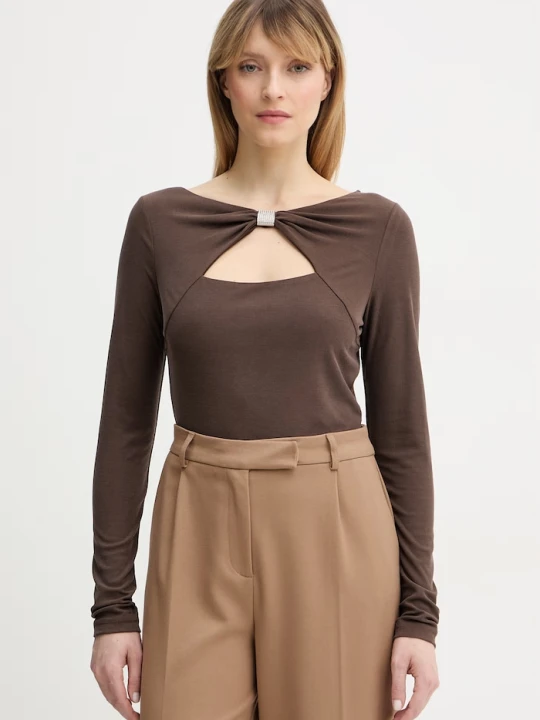 Zdjęcie produktu Guess longsleeve MILENA brązowy